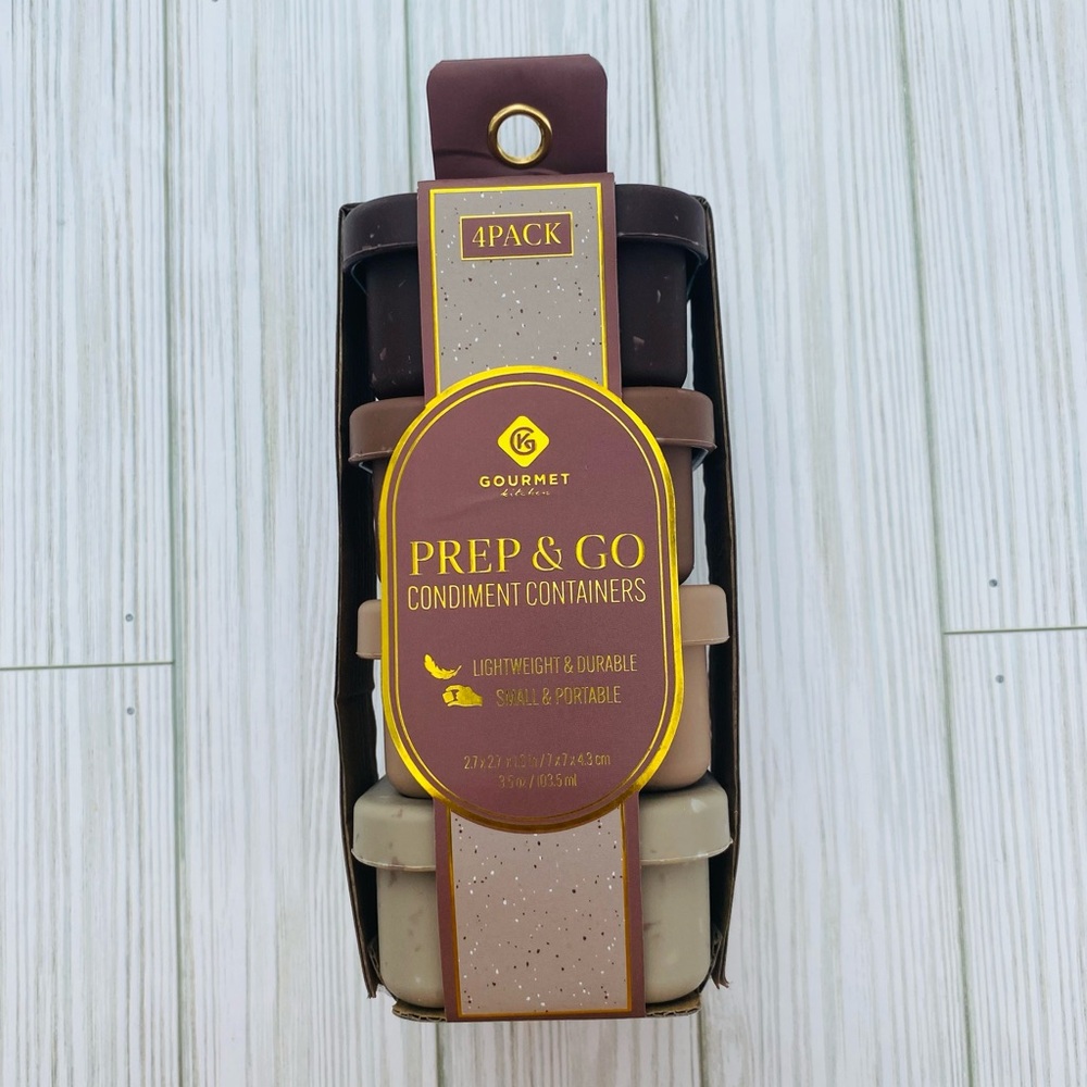 Gourmet Kitchen Prep & Go Condiment Containers 4 PACK